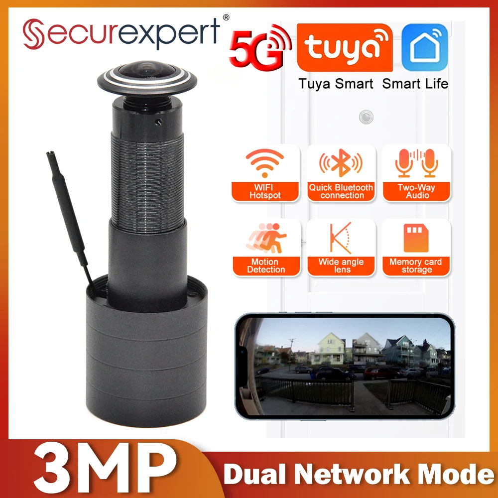Smart Home Camera Ezviz - 3MP HD 2.4G/5G WiFi ドアビューアーカメラ ビデオアイ