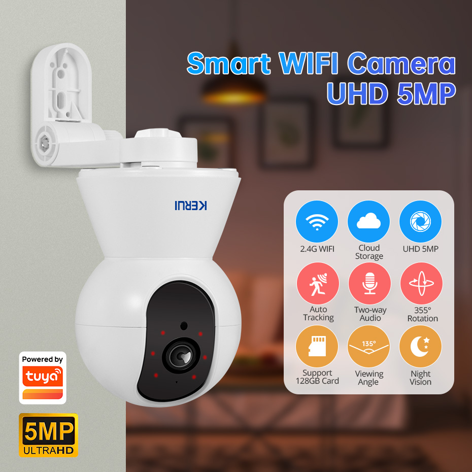 Smart Home Camera Ezviz - KERUI 4K 8MP Tuya スマートミニ WiFi