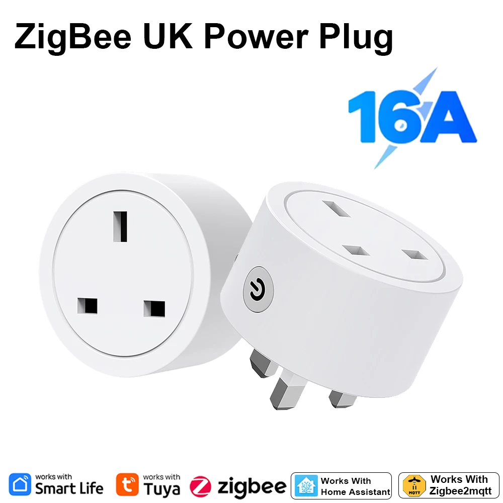 Smart Home Monitor - Zigbeeスマートプラグ 16A イギリス規格コンセント Alexa、Google Home対応 エネルギーモニター