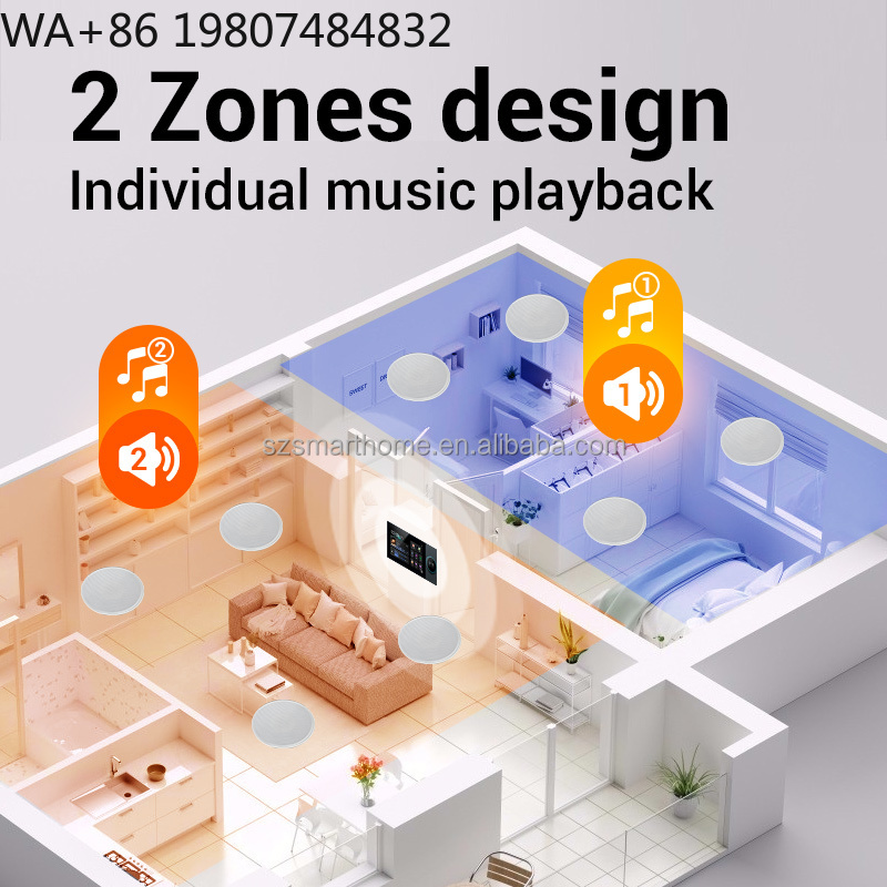 Smart Home Panel - 7インチ8チャンネルZigbee3.0ゲートウェイスマートホームパネルWiFiミュージックセンターホームシアターサウンドオートメーションシステム