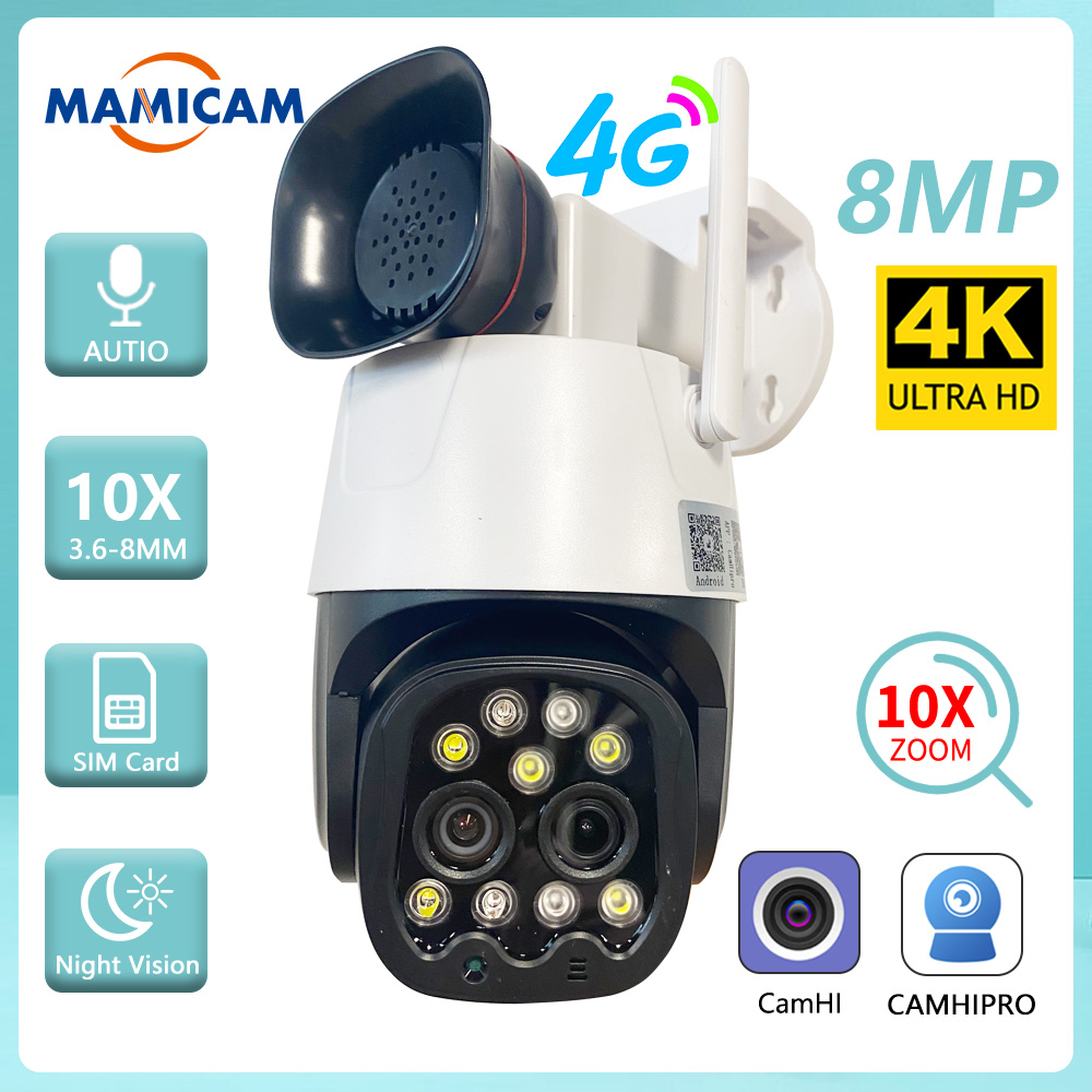 Smart Home Camera Ezviz - 屋外IPカメラ,WiFi/4g,SIMカード,8mp,デュアルレンズ3.6mm-8mm,cctv cam,自然追跡,カラー,暗視,Camhi