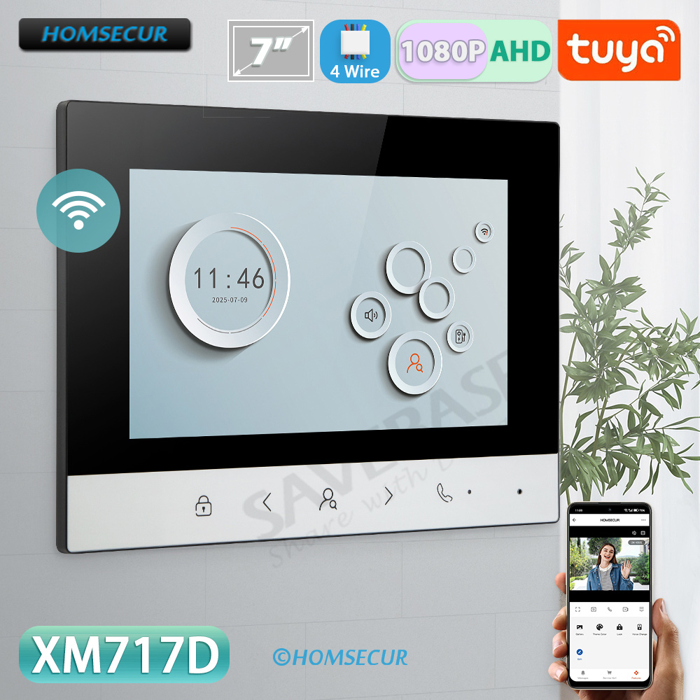 Smart Home Panel - TuyaスマートWIFI屋内モニター 7インチ/10インチLCDスクリーン 4線式HD 1080Pハンズフリービデオドアホンインターホン ドアベル ホームセキュリティ