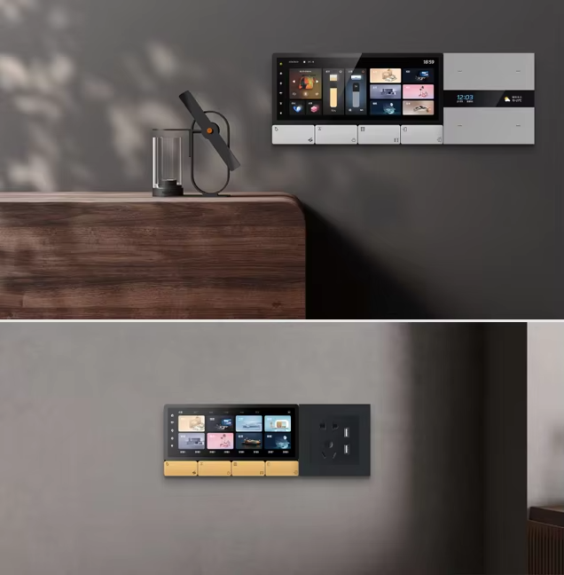Smart Home Panel - F5 Tuya UKタッチスクリーン音楽プレーヤーホストスマートホームウォールアンプセントラルコントロールパネルIPSディスプレイAndroidシステムWiFi