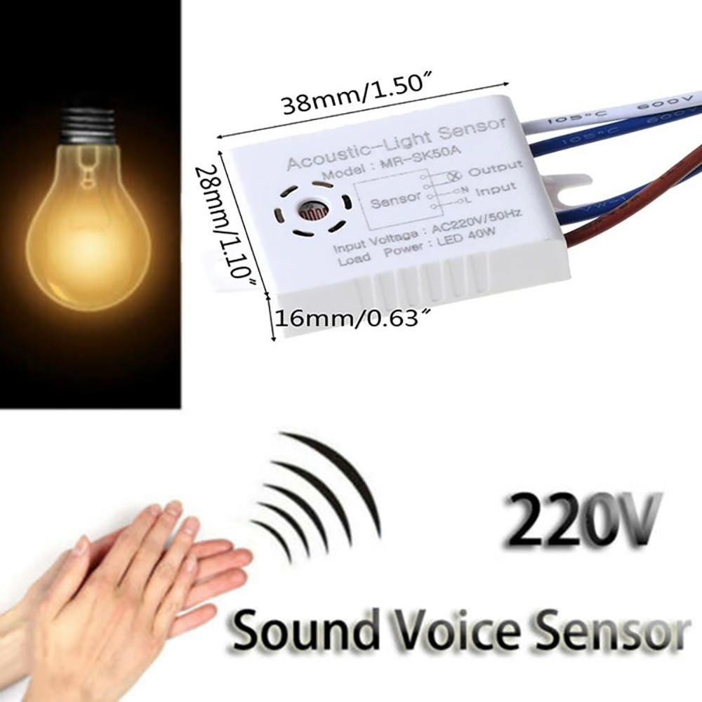Smart Home Lighting Control - インテリジェント光センサースイッチ検出器,音声センサー,自動オン/オフ,家庭用制御,廊下,バス,倉庫,1個