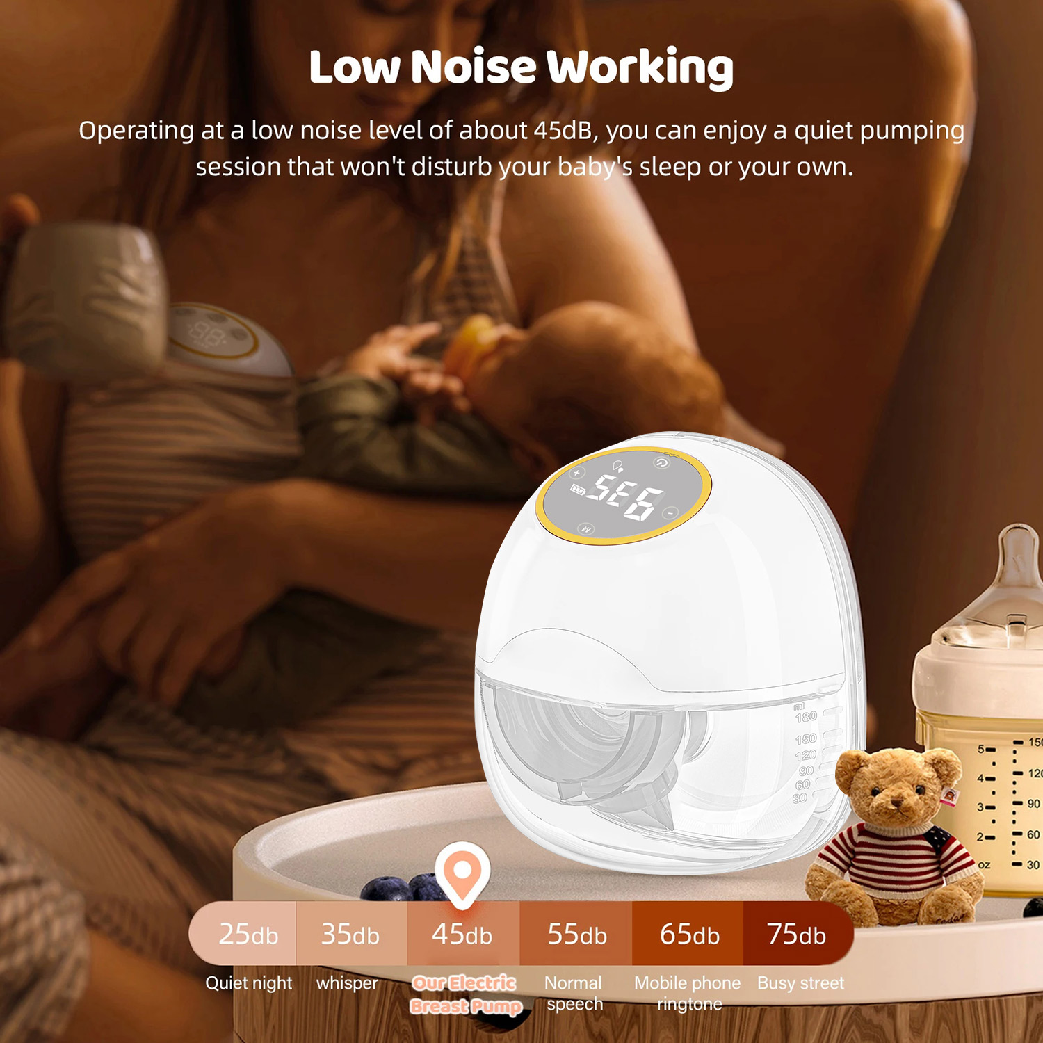 ポータブル1個入り電動ウェアラブル搾乳器スマートサイレント母 - Smart Home Yam Pounder のレビューと価格