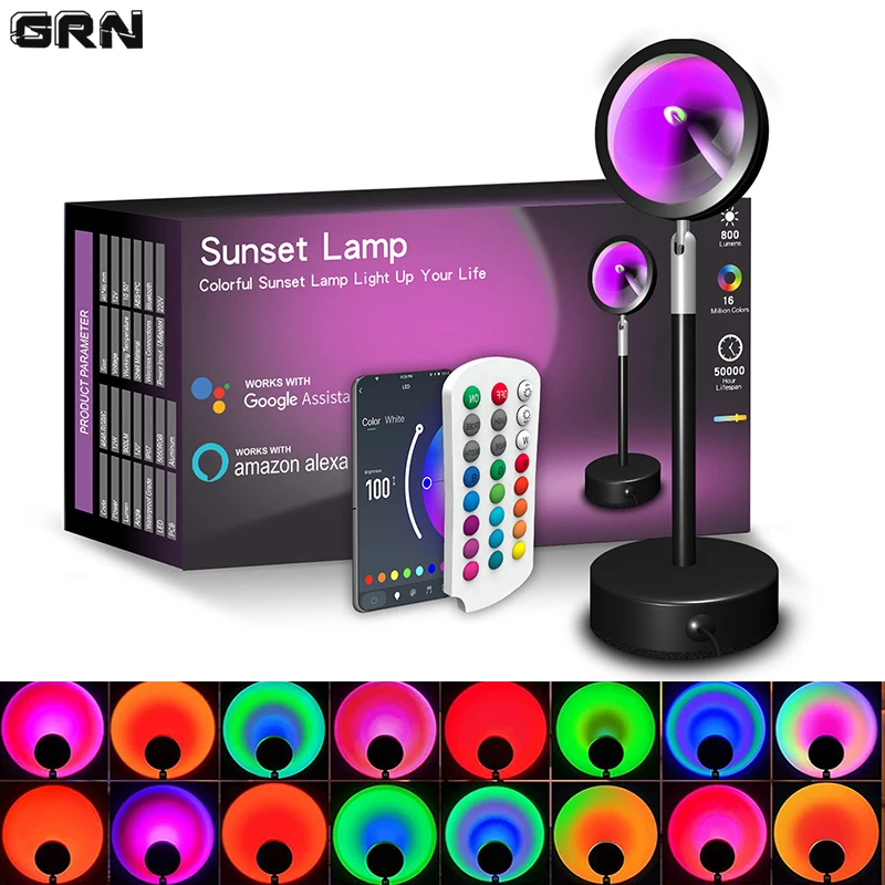 スマートLEDサンセットランプ,カラフルな変更ランプ,Blu - Smart Home Lighting Control のレビューと価格