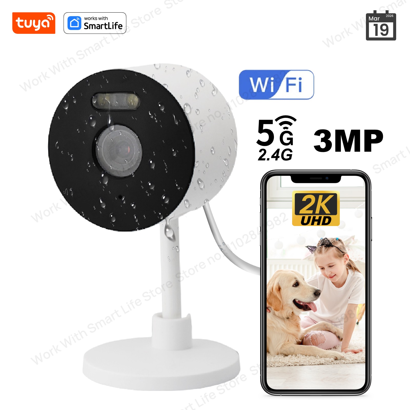3MP HD Tuya スマート屋内/屋外セキュリティカメラ - Smart Home Camera Ezviz のレビューと価格