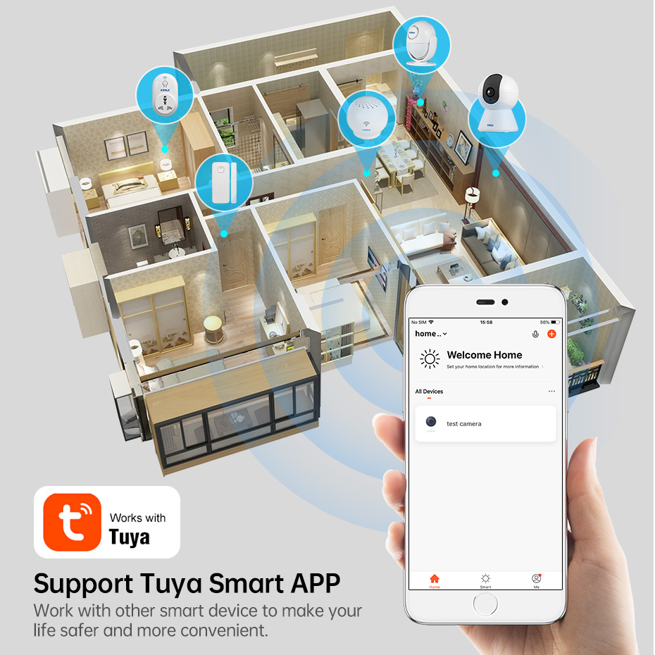 KERUI 4K 8MP Tuya スマートミニ WiFi  - Smart Home Camera Ezviz のレビューと価格