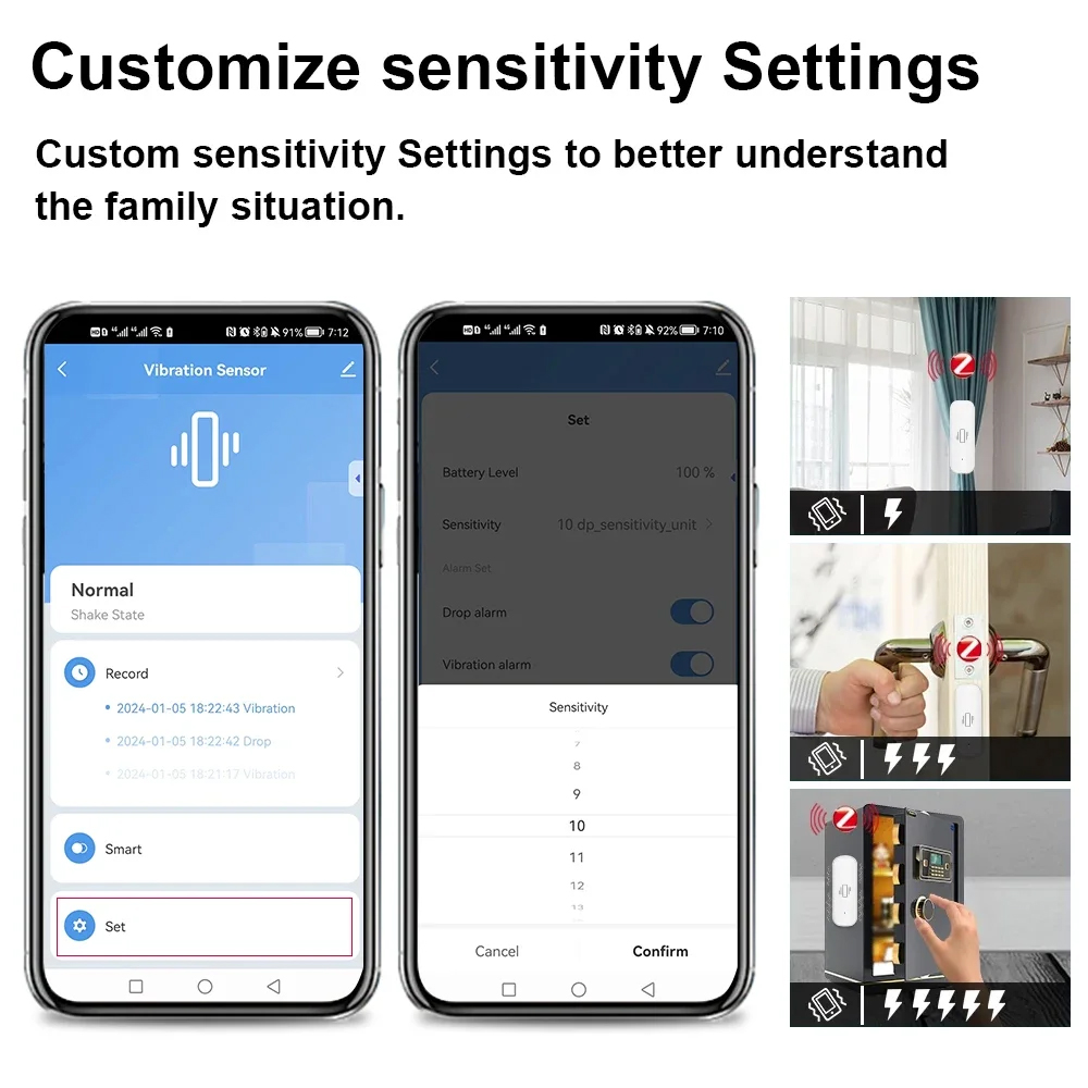 スマート ZigBee 振動センサー アプリ モニター ホー - Smart Home Monitor のレビューと価格