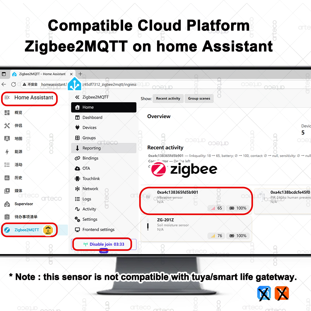 ZigBee スマート振動センサー リアルタイム振動モニター - Smart Home Monitor のレビューと価格
