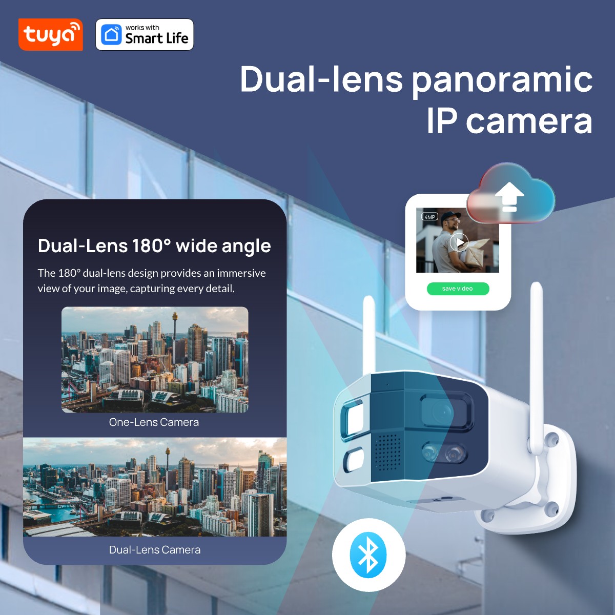 Tuya Smart 4MP 2.5K デュアルレンズ ラー - Smart Home Camera Ezviz のレビューと価格
