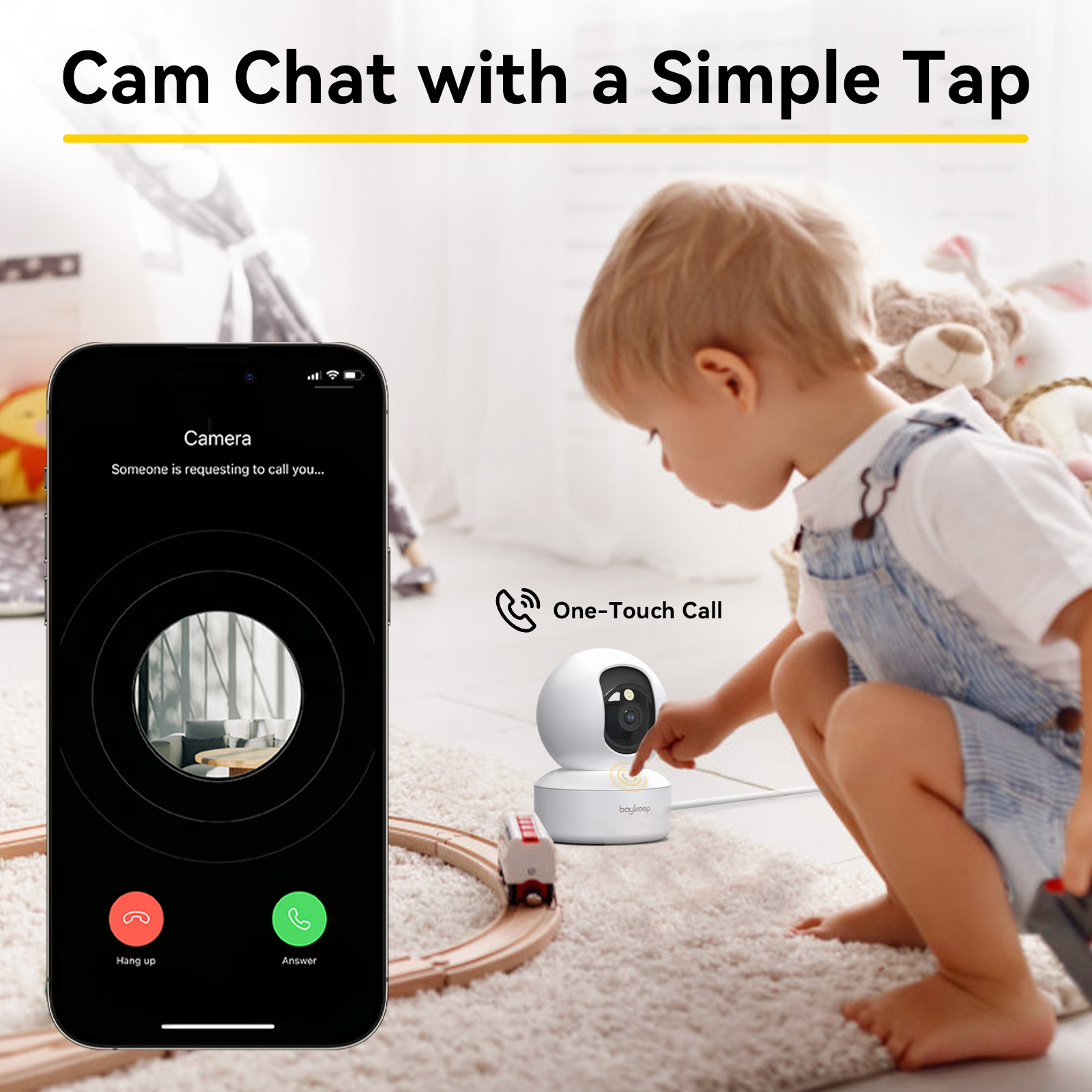 Boykeep 2K ペット犬用カメラ、電話アプリ付き、5G - Smart Home Camera Ezviz のレビューと価格