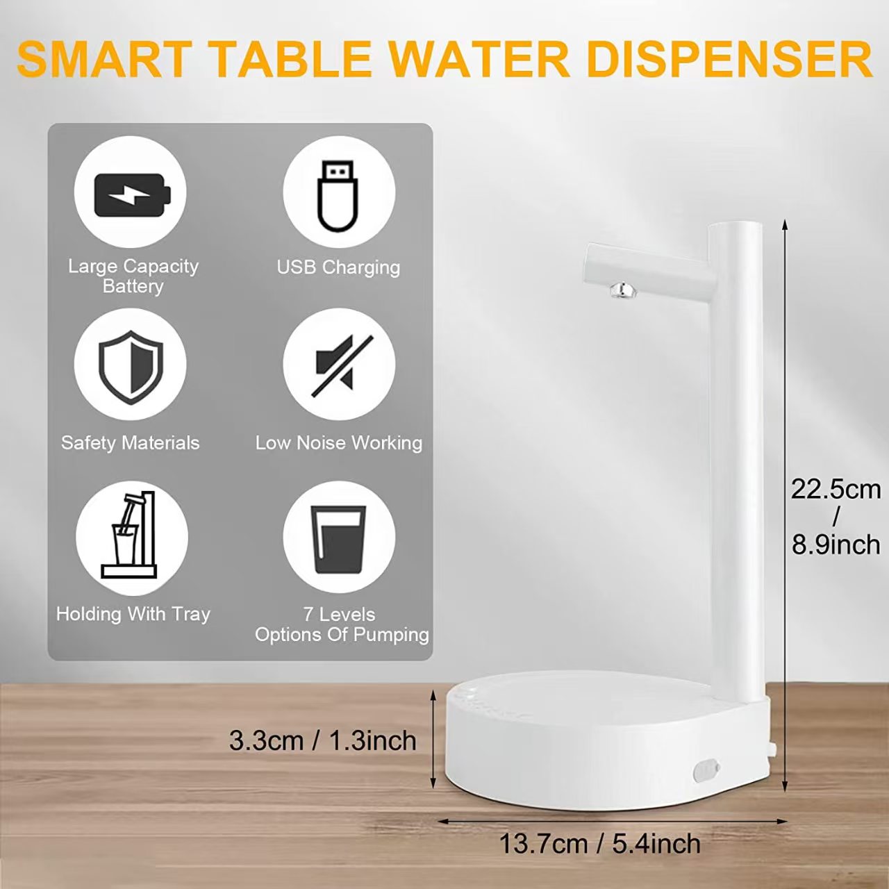 人気のスマートデスクトップ電動ウォーターポンプ無料給水と無料 - Smart Home Yam Pounder のレビューと価格