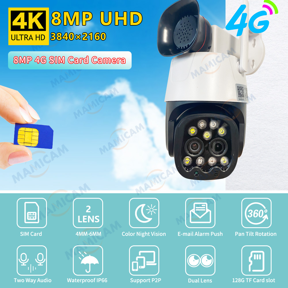 屋外IPカメラ,WiFi/4g,SIMカード,8mp,デュア - Smart Home Camera Ezviz のレビューと価格