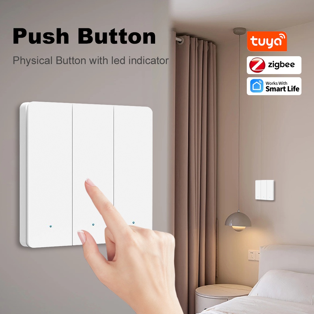 スマートライフ ZigBee プッシュボタンスイッチ 1/2 - Smart Home Lighting Control のレビューと価格