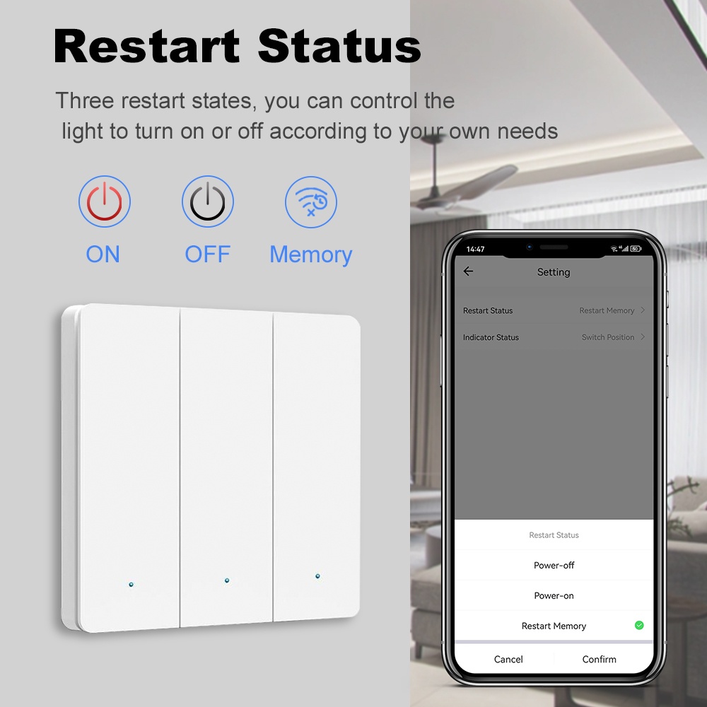 スマートライフ ZigBee プッシュボタンスイッチ 1/2 - Smart Home Lighting Control のレビューと価格