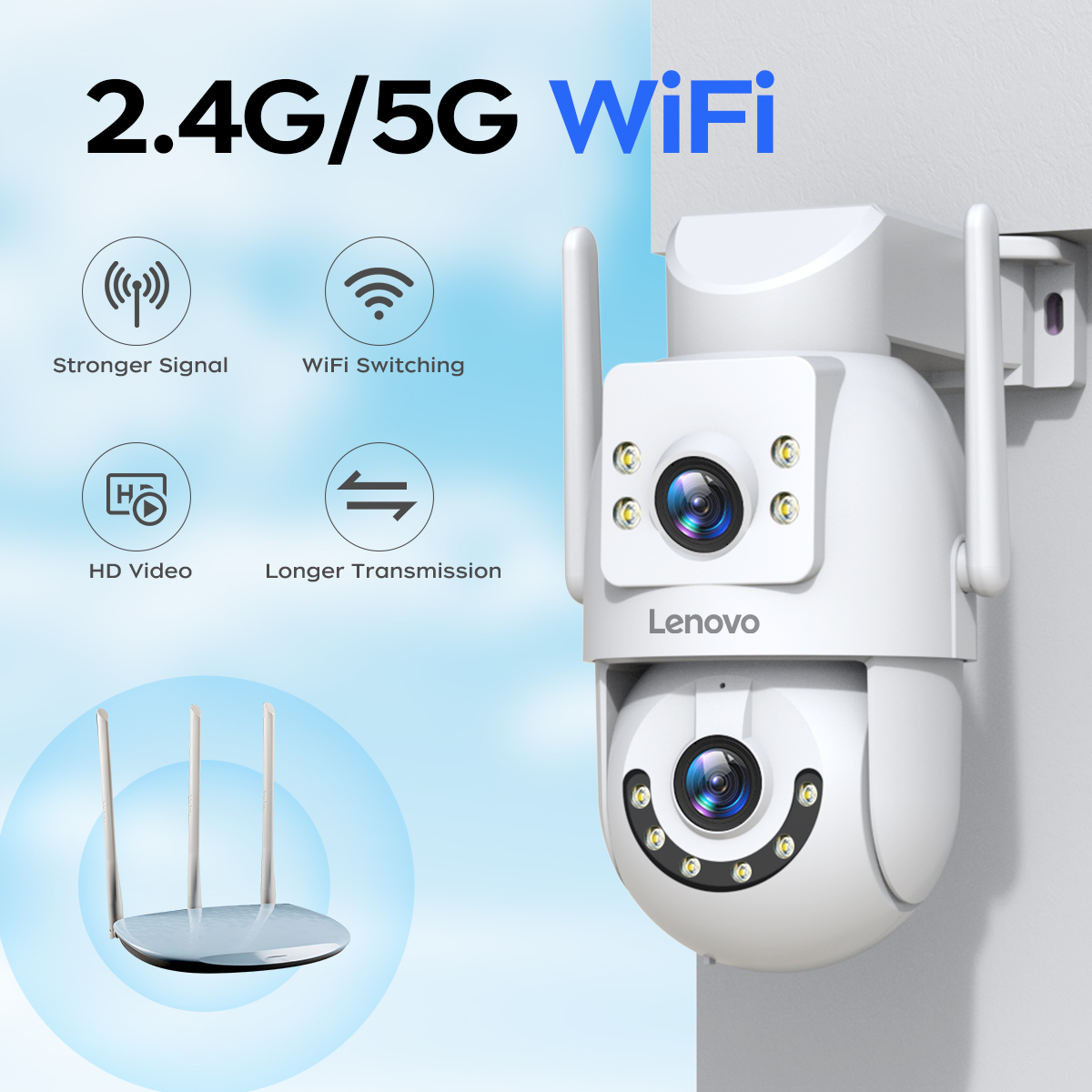 レノボ HD PTZ カメラ屋外 6MP デュアルレンズデュ - Smart Home Camera Ezviz のレビューと価格