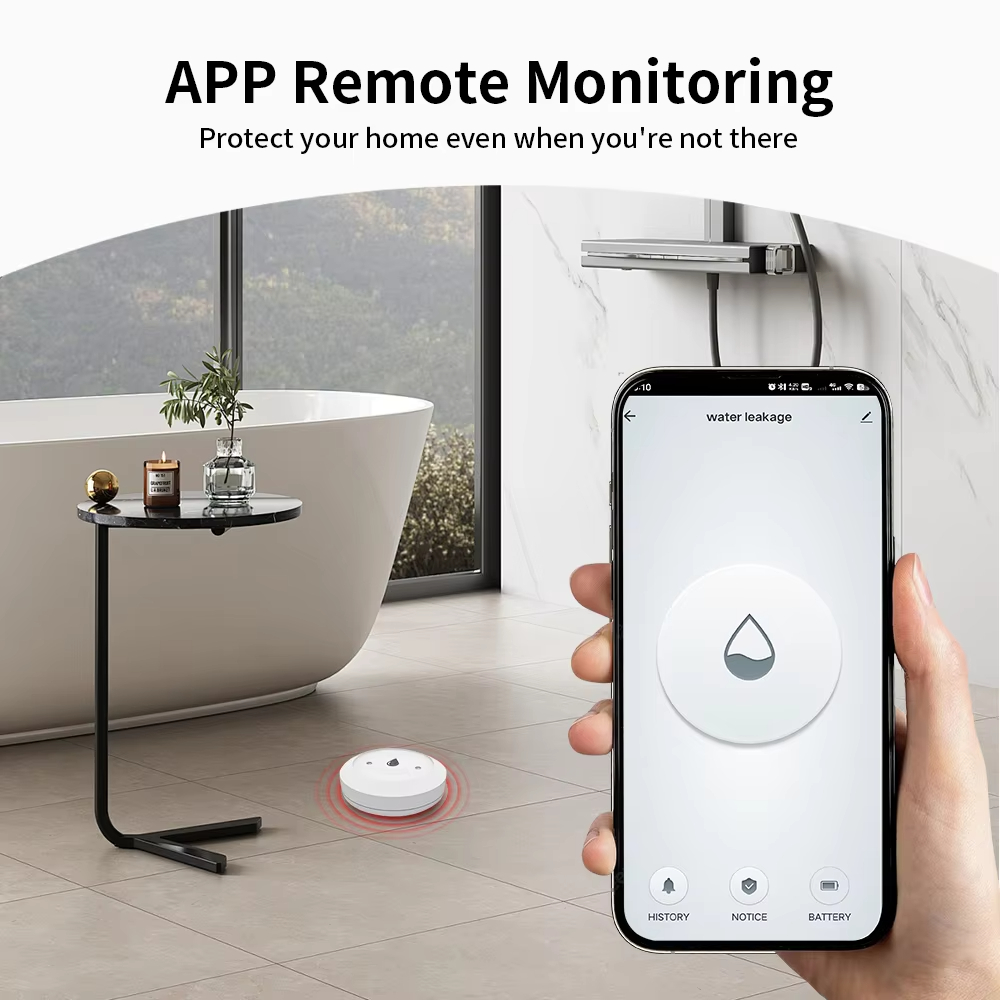 Tuya Zigbee スマート水漏れセンサー洪水漏水センサ - Smart Home Monitor のレビューと価格