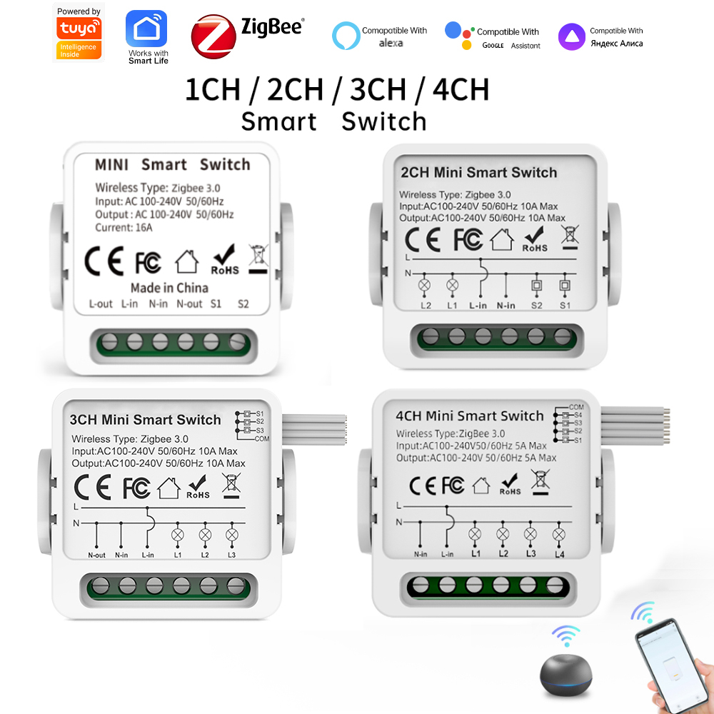 Tuya Zigbee 3.0 スマートスイッチ 1/2/3 - Smart Home Lighting Control のレビューと価格