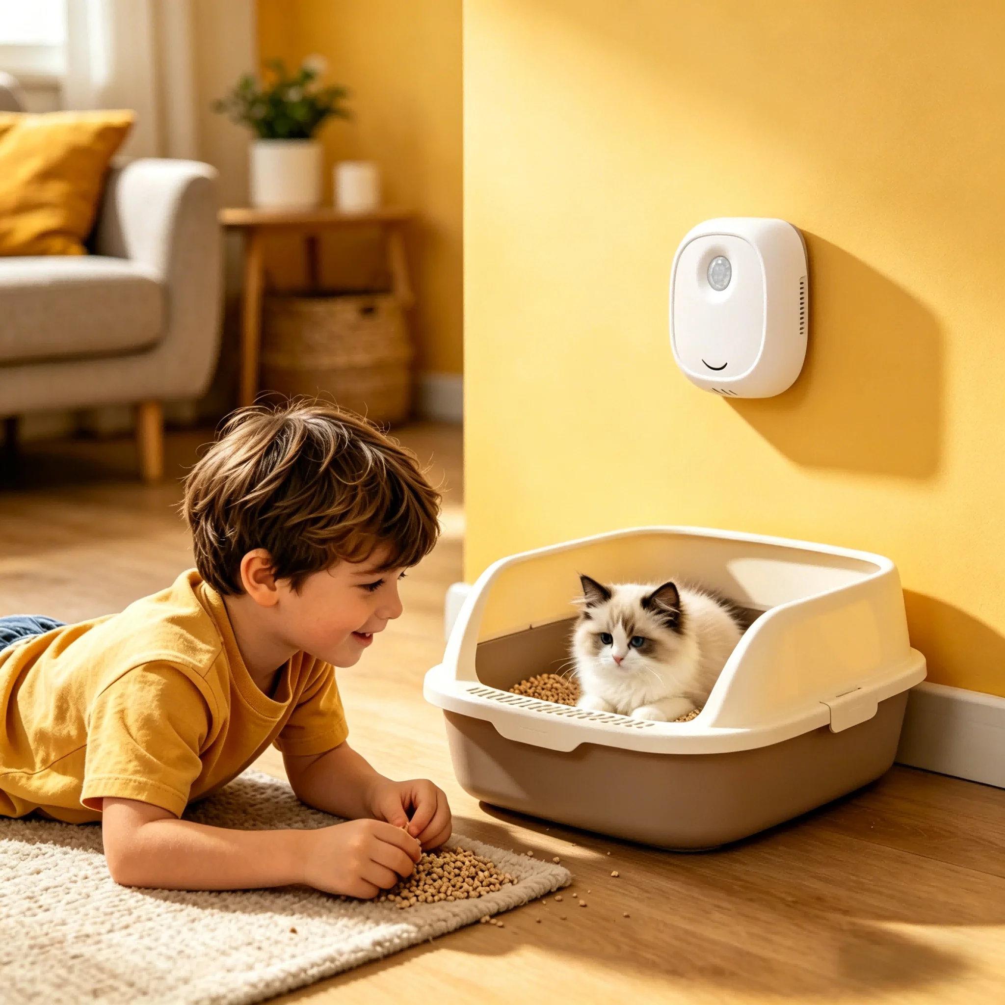 ペット用スマートマイナスイオン空気清浄機 – 猫のトイレや犬 - Smart Air Purifier のレビューと価格