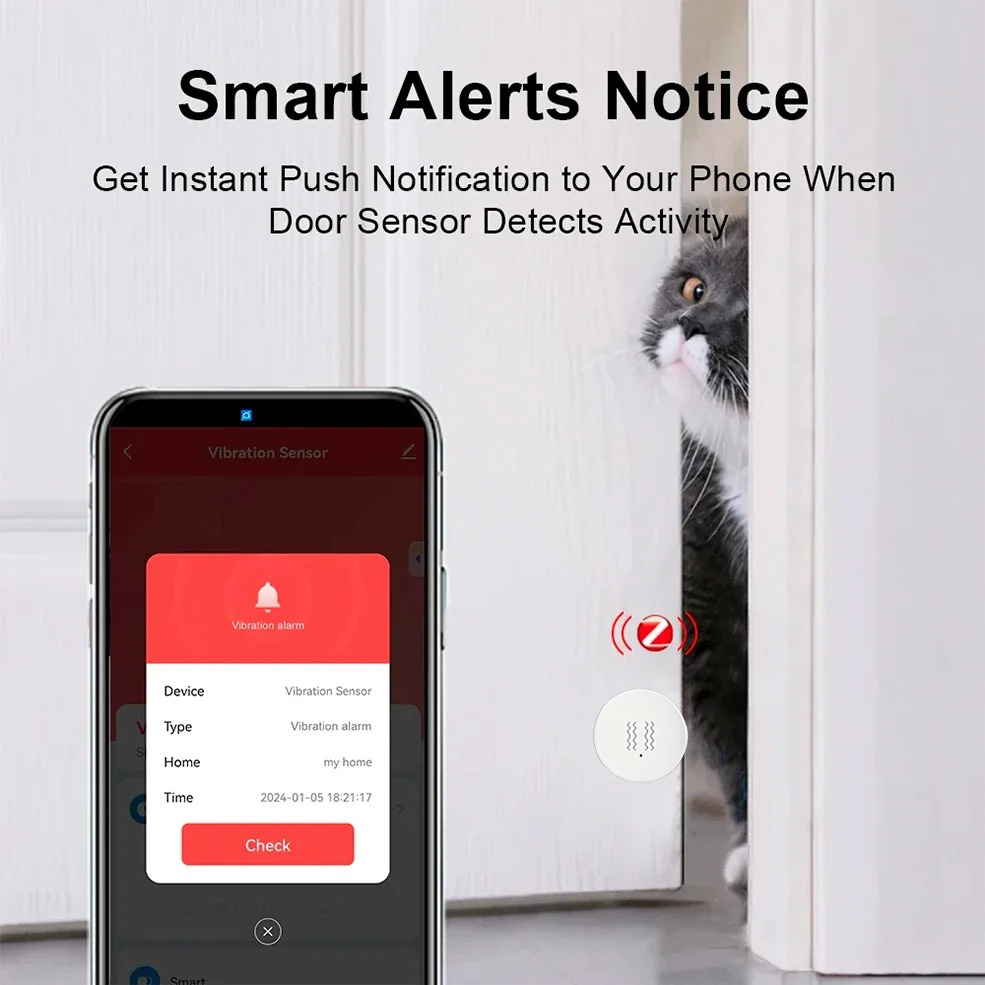 Tuya ZigBee スマート振動＆傾斜センサー ホームセ - Smart Home Monitor のレビューと価格