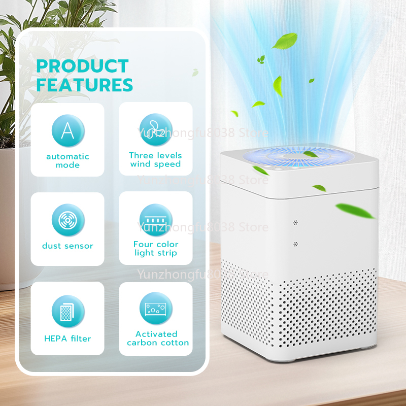 ポータブルホームスマート空気清浄機、広い部屋、ペット用、H1 - Smart Air Purifier のレビューと価格