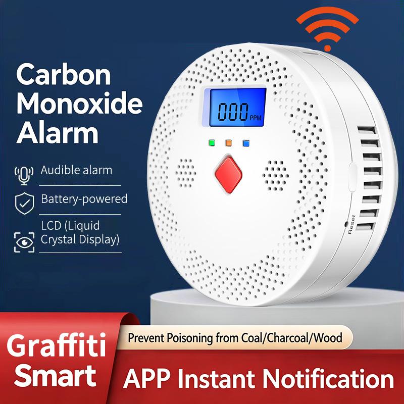 WiFiスマート一酸化炭素検知器アラーム 85dB音声警告  - Smart Home Monitor のレビューと価格