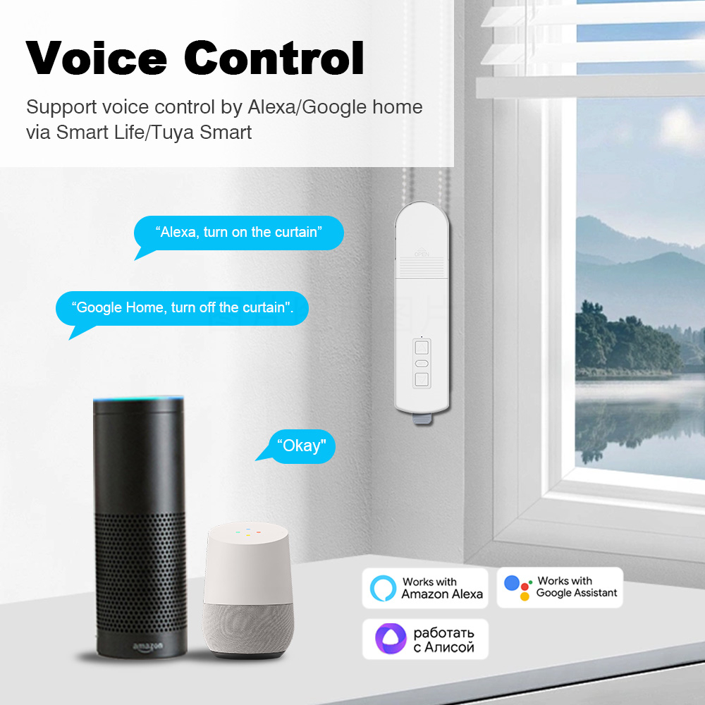Tuya Zigbeeスマートカーテンモーター、ローラーシャ - Smart Home Features のレビューと価格