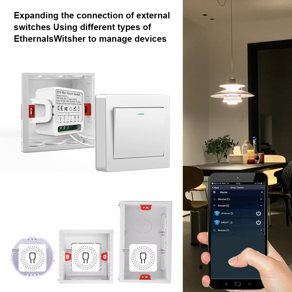 2ウェイTuyaスマートスイッチ2連スマートライトブレーカー - Smart Home Lighting Control のレビューと価格
