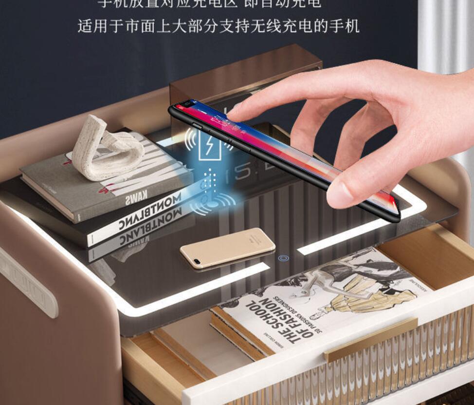 モダンな軽量木製ロックパネルベッドサイドテーブル、ワイヤレス - Smart Home Panel のレビューと価格