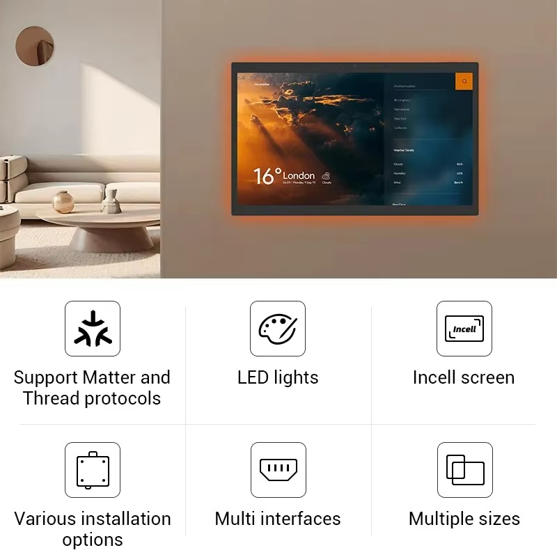 10.1インチと15.6インチの手動式Android IPS - Smart Home Panel のレビューと価格